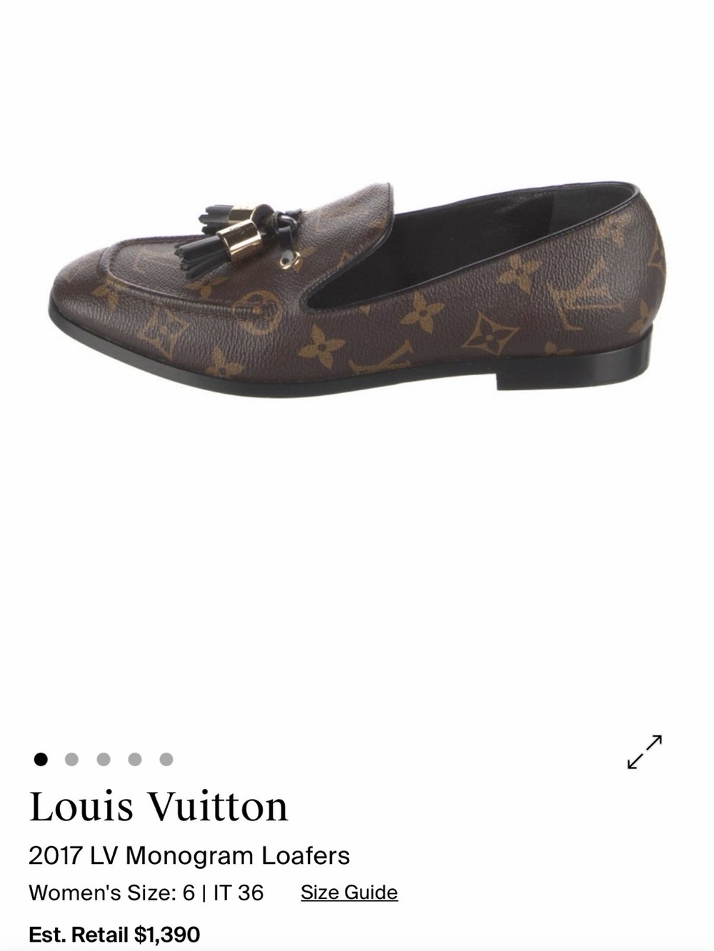 Louis Vuitton Brown Monogram Tassel Loafers
